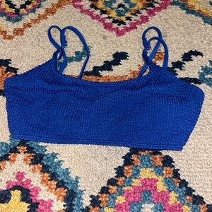 Shein blue ribbed top